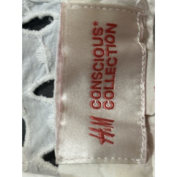 H&M Conscious Collection Sleeveless elet Lace Top Size 10 Organic Cotton - Picture 4 of 8